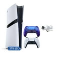 thumbnail image 1 of PlayStation 5 Pro 3TB SSD Digital Console with Two Controllers, White and Chroma Indigo DualSense and Mytrix Dual Controller Charger - Flagship PS5 Pro Console, 1 of 9