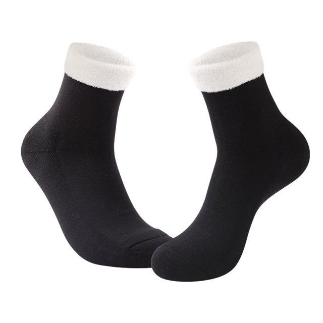 CSChome Stretchy Socks Winter Socks - Thick High Elasticity Warm Non-Slip Mid-tube Color Matching Unisex