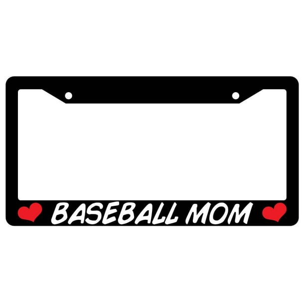 Baseball Mom Black Plastic License Plate Frame AMA AMA