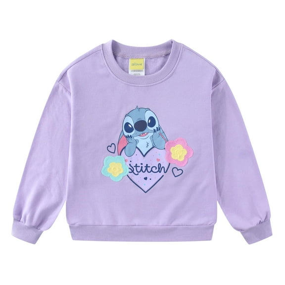 Disney Lilo & Stitch Crewneck Pullover Sweatshirt (Girls), Sizes 7-16