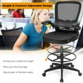 Giantex Ergonomic Drafting Chairs, Adjustable Swivel High Back Office