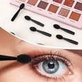 thumbnail image 6 of 50 Pcs Eye Shadow Applicator Sticks, 1.9" Reusable Short Handle Dual Sided Sponge Cosmetic Brushes, Professional Disposable Single Head Soft Mini Portable Makeup Tools for Cream (Black), 6 of 7