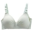 thumbnail image 3 of Tbopshirt Front Closure Lace Nursing Bras for Women,Women Bras Womens Breastfeeding Bra Gathering for Stylish Pregnant Underwear During Pregnancy Front Button, 3 of 4