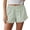 Green, variant on Women Summer Shorts Striped Ruffle Pajama Shorts for Women Elastic Waist Beach Sleep Pj Bottoms with Pockets Summer Loungewear Green L