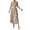Khaki(Dress), variant on GUACER Taupe Floral Dress for Women Square Neck Wide Strap Midi Dresses Wedding Guest Elegant Pleated A-Line Summer Outfit