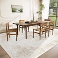 thumbnail image 3 of Area Rug 8x10 Washable Rug, Vintage Boho Medallion Rugs Non-Slip Soft Low Pile Large Distressed Rug Indoor Retro Carpet for Living Room Bedroom Dining Room Office Children's Room(Beige, 8'x10'), 3 of 8