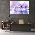 thumbnail image 5 of Mudket Light Purple Flower on Water with Pearls Canvas Wall Art, Framed Floral Print, Ready to Hang Wall Decor for Bathroom Bedroom, Calming Elegant Artwork - 12"L x 8"W, 5 of 10