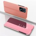 thumbnail image 7 of Mirror Case for Oppo A16/A54 4G/A54S with Kickstand, Luxury Clear View Smart Display Flip Case Ultra Thin with Wireless Charging Phone Cover for Oppo A54 4G/A54S/A16 QH Rose Gold, 7 of 7