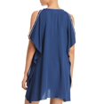 thumbnail image 2 of Becca Womens Medina Crochet Trim Cold Shoulder Tunic Top, 2 of 2