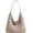 Beige, variant on Quilted Tote Bag for Women Faux Leather Puffer Bag Filled with Cotton Shoulder Hobo Bag Handbags Crescent Purse