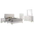 thumbnail image 3 of Coaster Kendall 5-Piece Eastern King Bedroom Set, White, 3 of 18