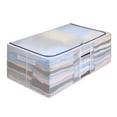 thumbnail image 2 of Back-to-school Faves! Mlkoz Underbed Storage Bag Reinforced Steel Frame Sturdy Structure, Foldable Organise Containers,Handles, See-Through, For Clothing, Blankets, Sweaters, Toys, Quilts on Clearance, 2 of 5