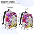 thumbnail image 3 of Bixox Colorful Tie Dye Stained Glass 3 Printing Canvas Backpack Lightweight Casual Travel Backpack School Backpack Fits 15.6 Inch Notebook, 3 of 5