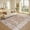 Brown/Orange, variant on Uermei 9'x12' Large Soft Area Rug: Machine Washable Non-Slip Carpet, Farmhouse Vintage Floor Mat for Living Room Bedroom Dining Room - Beige Blue