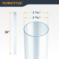 thumbnail image 2 of POWERTEC Clear PVC Pipe 2-1/2" x 36" Long, 2-1/2" OD 90 Degree Elbow and 2-1/2" Pipe Coupling for Dust Collection Hose & Fittings (70469N), 2 of 12