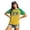 Yellow, variant on Canada 2026 Soccer Shirts for Women Mexico Shirts Soccer Graphic Jerseys Brazil USA Football Soccer V Neck Tops
