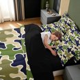 thumbnail image 4 of Manfei Retro Camouflage Twin Bedding, Contemporary Art Camo Bedding Comforter Set, Tan Green, Black Reversible, 7-Piece, 4 of 6