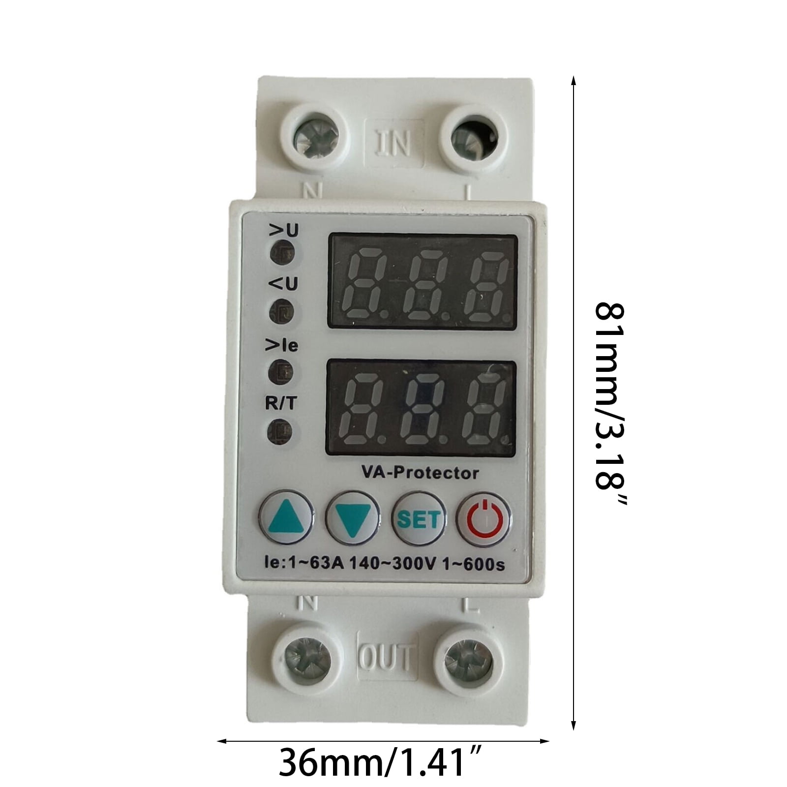 Geemin 63A Din Rail 220V Adjustable Over and Under Voltage Protective Device Protector