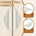 thumbnail image 4 of Uxcell 6 Pack Half Moon Cabinet Pull, 1.26" Hole Center Drawer Pulls Zinc Alloy Brushed Cabinet Pull Handles for Kitchen Cupboard Dresser Cabinet Hardware, Silver, 4 of 8