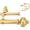 Gold, variant on eTeckram 1" Double Curtain Rod with Albert Finials and holdbacks (48''-84'', Weathered white)