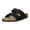 Black, variant on Arizona Split Color-Block Leather Sandals - Monochrome Chic with Premium Craftsmanship
