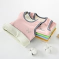 thumbnail image 4 of SuTry Kids Solid Color Print Fleece-Lined Vest Round Neck Warm Fall Winter Casual Thermal Underwear Sleeveless Tops for Children 2-15 Years(Pink,9 Years), 4 of 9