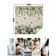 thumbnail image 4 of Green Pumpkin Fall Cloth Napkins Set of 6 Reusable Dinner Napkins, Thanksgiving Eucalyptus Daisy Linen Cocktail Napkin Washable Table Napkins for Wedding/Holiday Party/Baby Shower 20"x20", 4 of 7