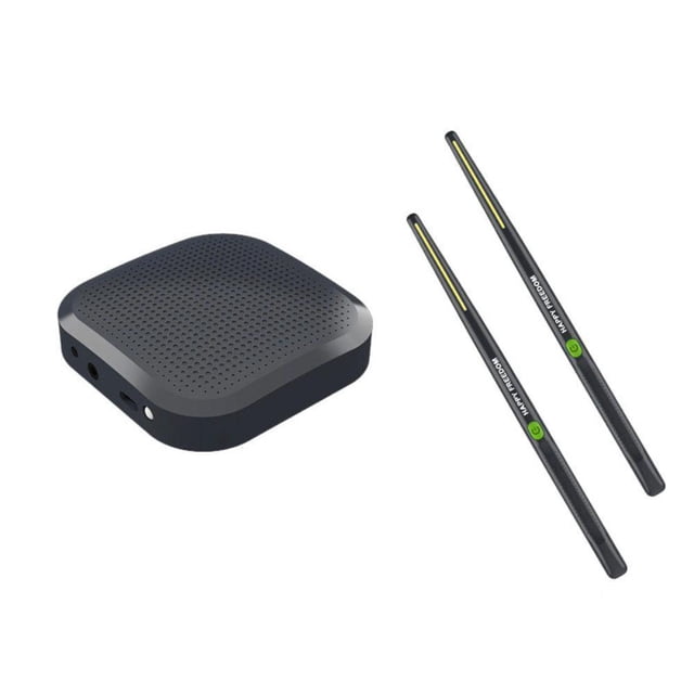 Ensemble de Batterie Électronique Virtuelle, Ensemble de Baguettes de Tambour, Baguettes Électriques Portables avec Pédales, Machine de Batterie Électronique Intelligente pour Débutants Adultes Enfants Cadeau, Bluetooth et 8 Sons