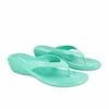 Okabashi Women's Splash flip flop sandals. Sea Glass. Narrow Width 3.5"