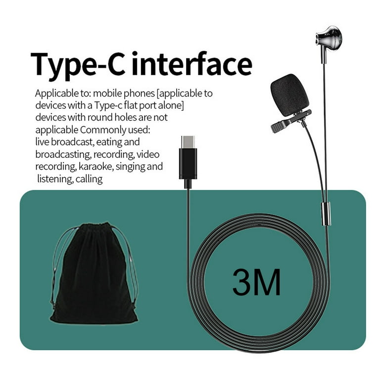 Compre Mini Micrófono de 3,5 mm Lavalier Condensador Con Cable Portátil  Micrófono 145 cm Para la Transmisión de la Entrevista de la Conferencia en  China