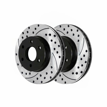 Front Drilled Slotted Brake Rotors Pair 2 for Nissan Pathfinder Frontier V8 PR