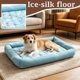 thumbnail image 5 of Ice Silk Cooling Mat for Dogs, Cooling Cat Bed, 36X24 In, Pet Cooling Pad, Indoor Surface Sleeping, Warm Weather, Sage Green, 1 Pc, 5 of 6