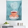 thumbnail image 1 of Tea Tapestry, Teatime Calligraphy with a Classic Victorian Style Cup Earl Grey Print, Fabric Wall Hanging Decor for Bedroom Living Room Dorm, 5 Sizes, Slate Blue Maroon, by Ambesonne, 1 of 1