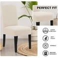 thumbnail image 3 of Chair Covers for Dining Room Stretch Dining Chair Covers Chair Cushions for Dining Chairs Super Fit Dining Chair Protector Removable Washable Chair Covers Set of 6, Biscotti Beige, 3 of 7