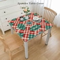 thumbnail image 2 of JEUXUS Waterproof Checkered Square Tablecloth, 100% Polyester Fiber, Easy to Clean and Install, Suitable for Square Tables of Various Sizes White, 2 of 7