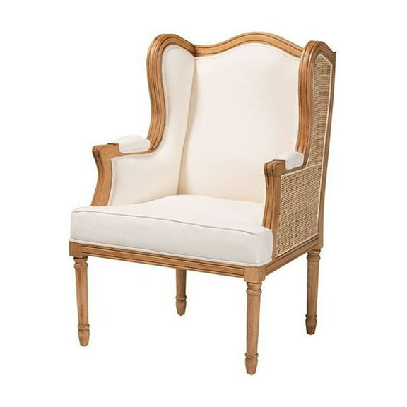 bali & pari Honey Oak Finished Wood Accent Chair