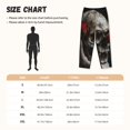 thumbnail image 3 of Balery Realistic Rose Skull Pantalones de pijama para mujer, pijamas ultraligeros, pantalones de estar por casa-Small, 3 of 6