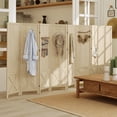 thumbnail image 2 of HOMCOM 4.7' 8 Panel Room Divider with Pegboard Display for Indoor, Natural, 2 of 10
