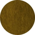 thumbnail image 1 of Ahgly Company Indoor Round Abstract Yellow Modern Area Rugs, 8' Round, 1 of 4
