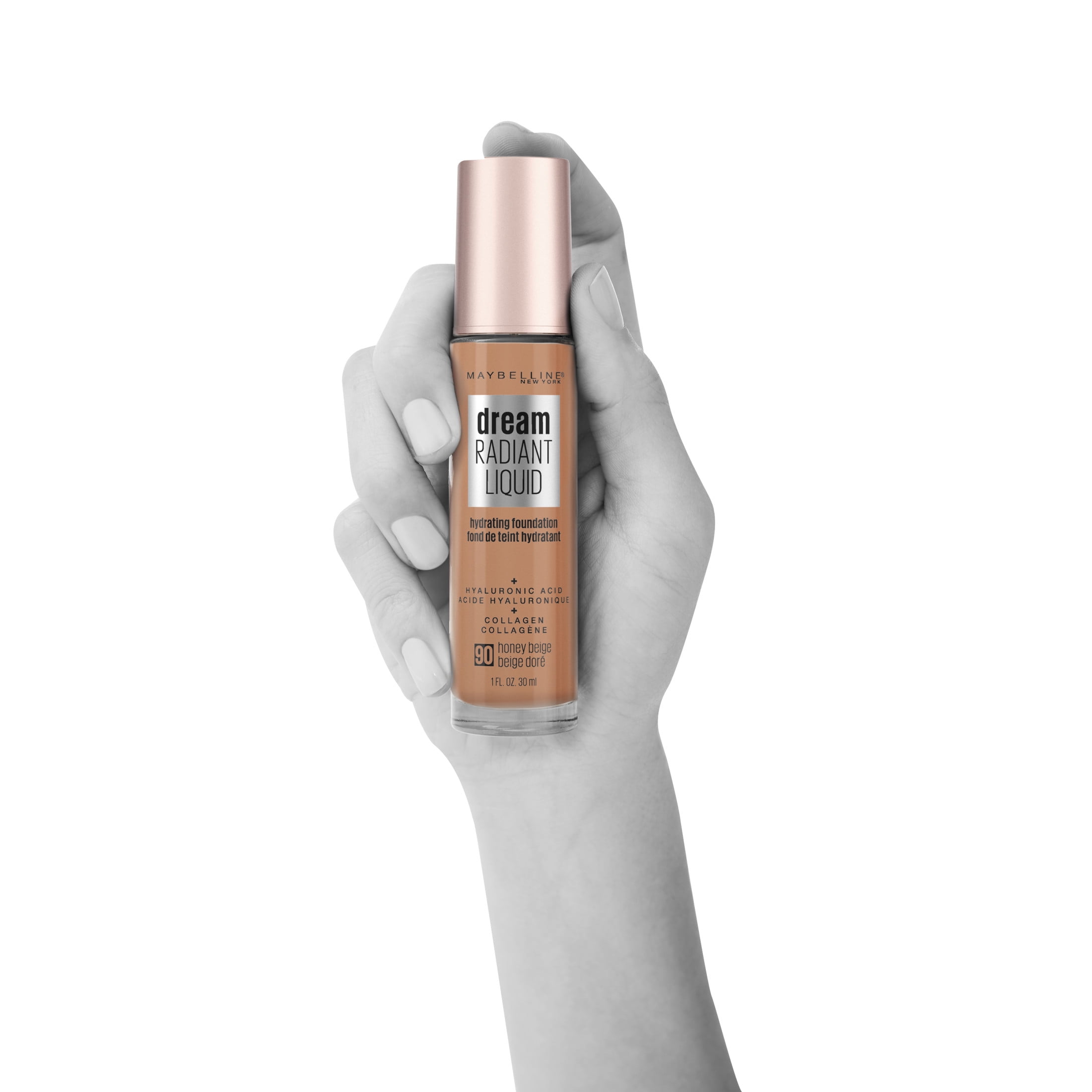 (2 pack) Maybelline Dream Radiant Liquid Foundation Makeup, 90 Honey Beige, 1 fl oz