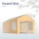 Gymax 10x20 ft Heavy-Duty Steel Carport Car Canopy Shelter Sidewalls Tent Garage - image 2 of 10