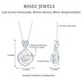 thumbnail image 4 of Rosec Jewels Lab Diamond Necklace with Swirl and Heart (6 mm, EF-VS Grade, with Chain) - Ready to Gift, 10K White Gold, 4 of 6