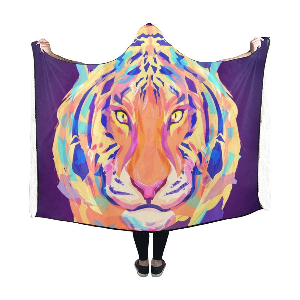 HATIART Hooded Blanket Robe with Sleeves Design Hooded Blankets for Men