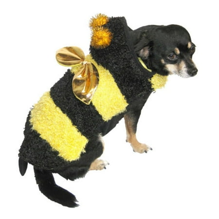 Plush Yellow Bee Dog Costume Bumblebee Pet Outfit