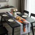 thumbnail image 4 of Abstract Color Stitching Table Runner 13x48 Inch Orange Black Graffiti Art Table Runner Non-Slip Dresser Scarves for Holiday Decorations, Party, Dinner and Gatherings, 1 Pack, 4 of 8