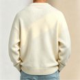 thumbnail image 6 of Mens Cardigan Sweaters Crew Neck Button Front Soft Knit Pullover Drop Shoulder Long Sleeve Loose Fit Casual Outerwear Tops, 6 of 6