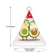 thumbnail image 3 of Haiem Avocado Lovers Wearing Umbrella Pattern Santa Hat Confortable Velvet Christmas Hat for Christmas Party Favors Fit for Adults Men Women, 3 of 6