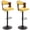 Yellow, variant on MOONMISS Swivel Bar Stools Set of 2, Wooden Kitchen Bar Chairs with Back, PU Leather Counter Height Barstools for Kitchen Island,Yellow