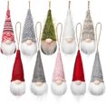 thumbnail image 1 of Juego de 10 adornos de gnomos colgantes para árboles de Navidad, gnomos de felpa hechos a mano suecos, adornos colgantes para el hogar de Santa Elf, decoración de vacaciones Xemadio CJWUS-1865, 1 of 6