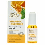 By Nature From New Zealand Vitamin C and Turmeric Face Oil, Brighten and Hydrate Skin for Dry Skin